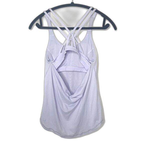 Lululemon Moment To Movement 2-In-1 Tank Heathered Sheer Lilac Size 4 - Picture 3 of 5